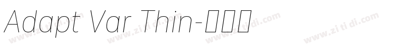 Adapt Var Thin字体转换